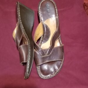 🛍️ BUNDLE ONLY 🛍️Born Brown Leather Sandals Comfort Slip-On